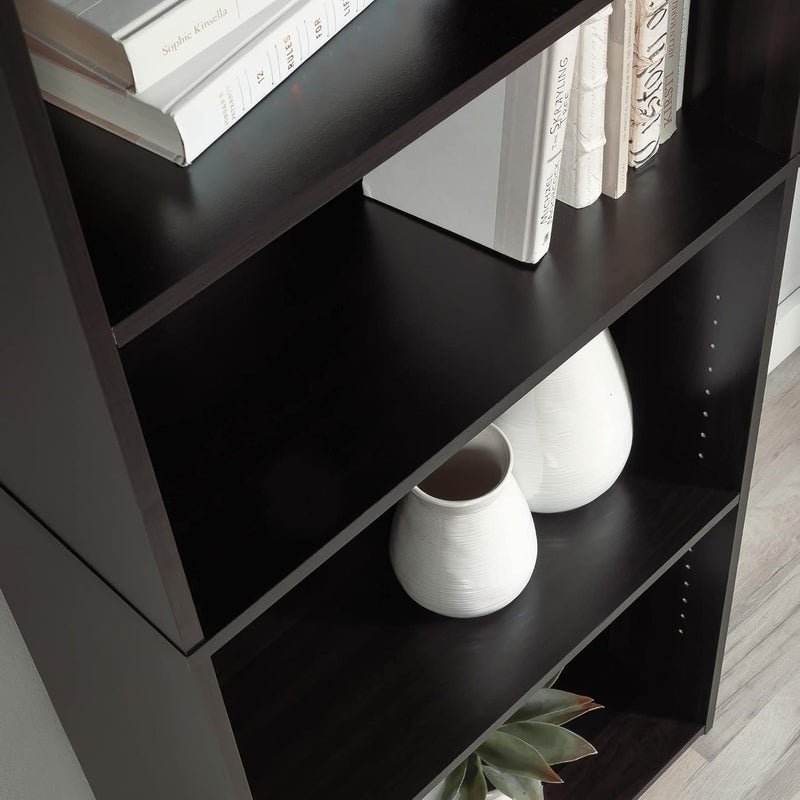 SAUDER Beginnings 5-Shelf Bookcase, Bookshelf with Adjustable Storage Shelves, in Cinnamon Cherry finish - Image 3